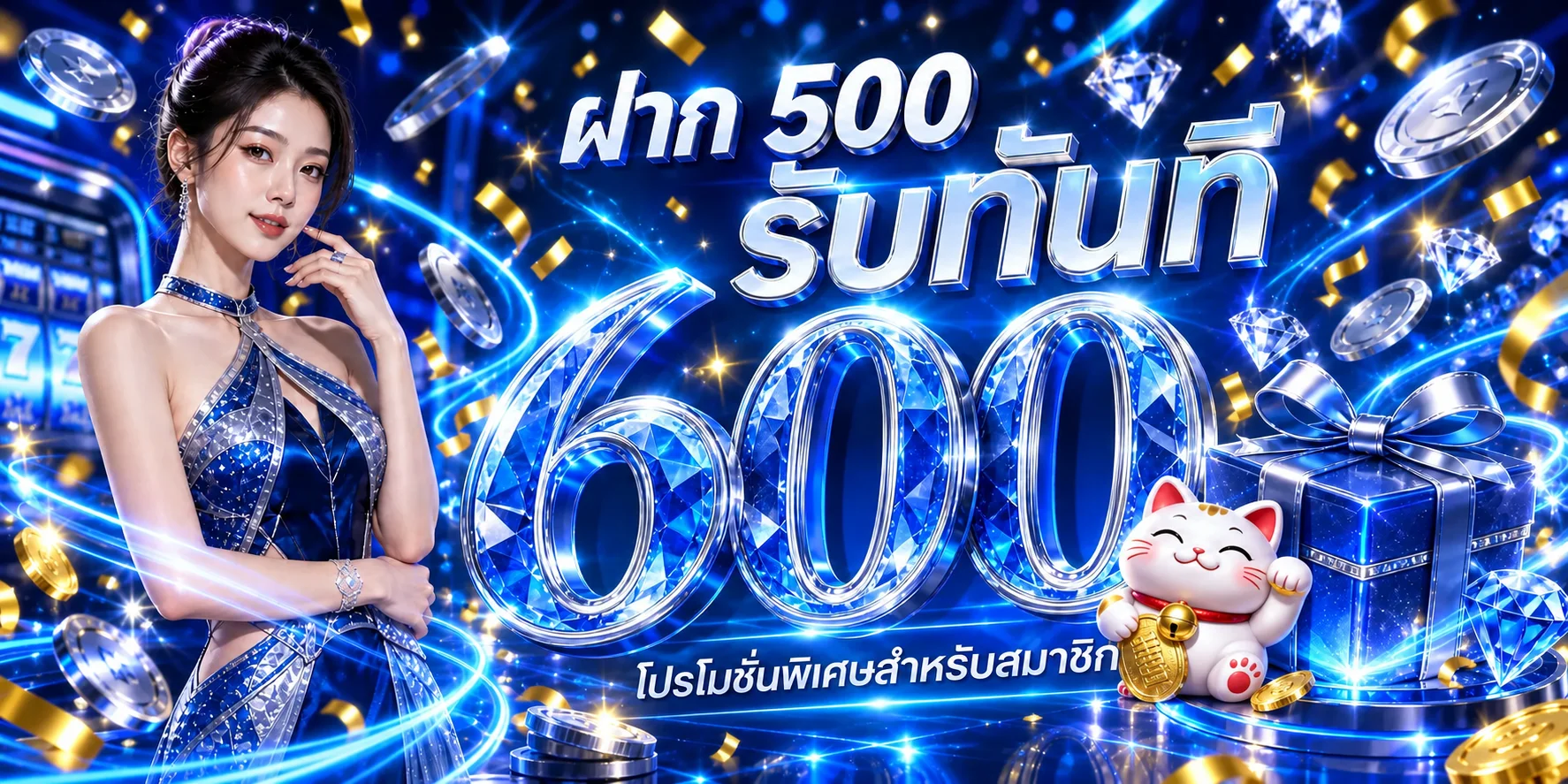 ZUKAFUN โปรโมชั่นฝาก 500 พร้อมตัวละคร Lucky Neko